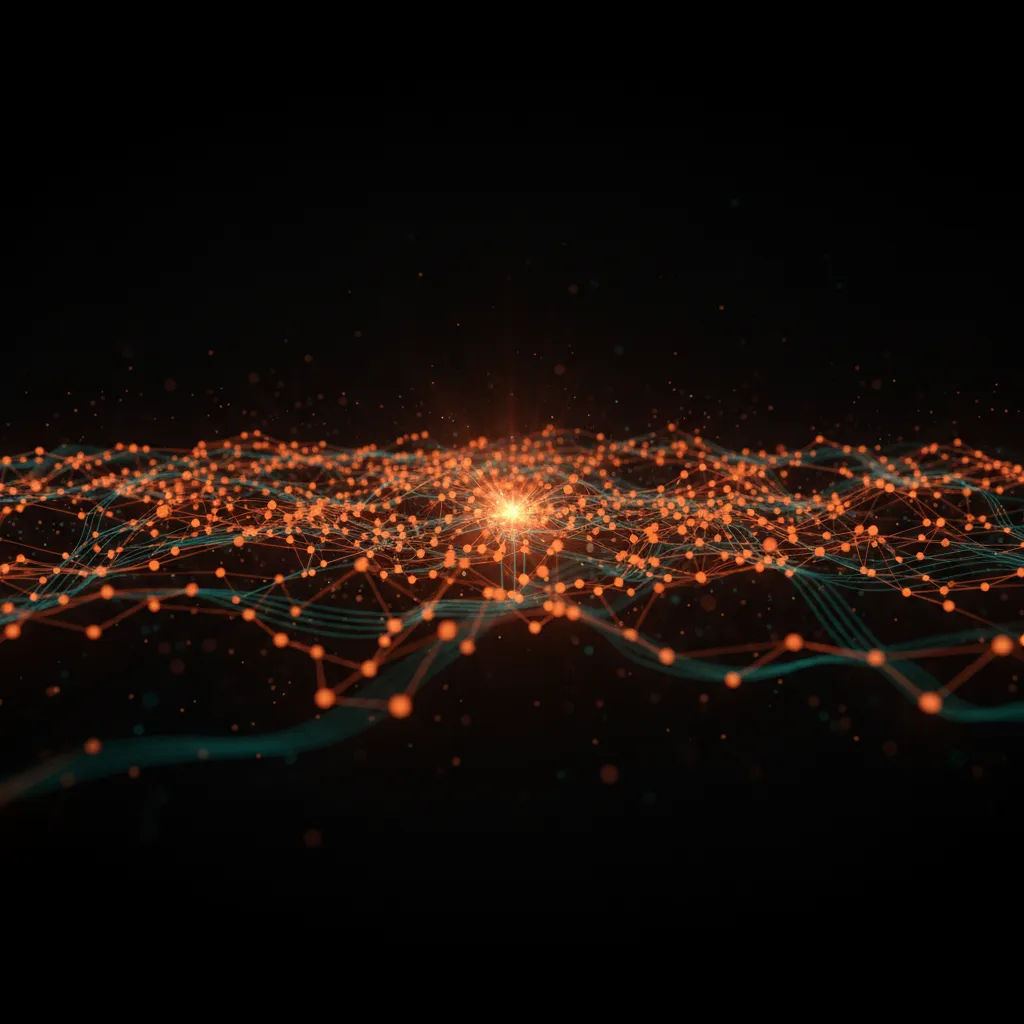 AI-Netzwerk Visualisierung - vernetzte Knotenpunkte