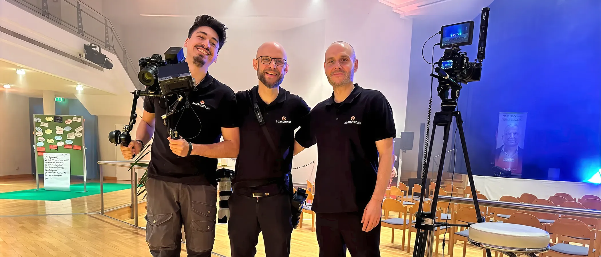 Das Bornvisions Team bei der Arbeit