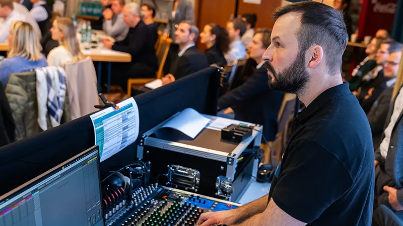 Technik-Setup am Set